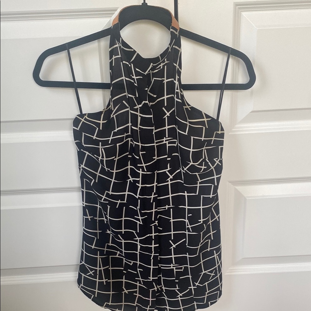 Black and White Halter Top